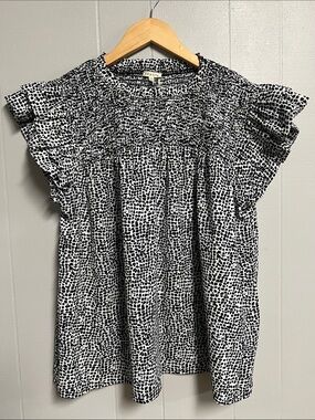NWT Jodifl Spotted Blouse Top Shirt Large